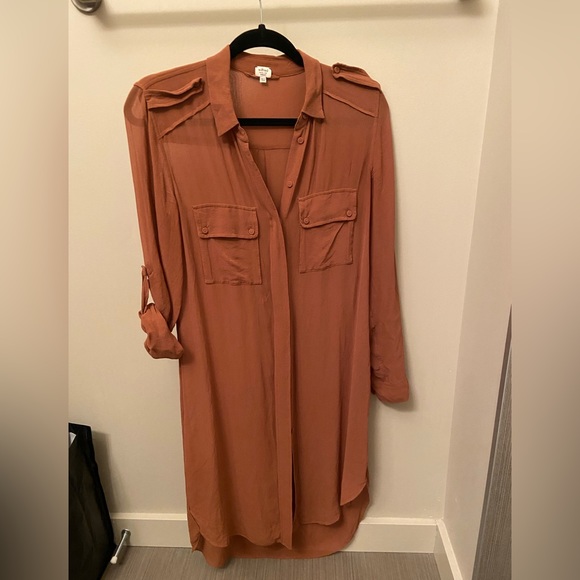 RARE Vintage Wilfred 100% silk sheer dress/shirt. Size x-small. - Picture 1 of 9